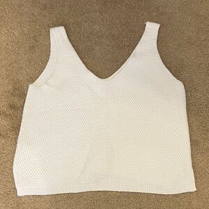 Marine Layer Finley white knit sweater tank size S